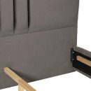 ΔΙΠΛΟ ΚΡΕΒΑΤΙ Fylliana Alessio TAUPE ΧΡΩΜΑ ΥΦΑΣΜΑΤΟΣ 175x214x115εκ (160x200)